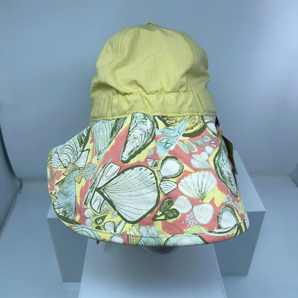 Patagonia Baby 12-24M Yellow Shell Print Block-The-Sun Hat 66090 NWT